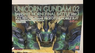 Final Ep Decal amp Show Case Bandai Pg Unicorn Gundam 02 Banshee Norn Final Battle Ver speed build [upl. by Ylas397]