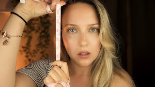 ASMR 📏 Face Measuring 👁️ Eye Measuring Face Fixing Face Touching to Sleep  Soft Spoken [upl. by Acinna874]