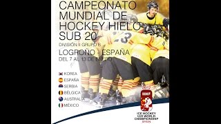 IIHF ICE HOCKEY U20 WORLD CHAMPIONSHIP Div II Group B Spain  Australia [upl. by Nadual]