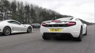 McLaren MP412C vs Ferrari 599 GTO at VMax 200 Starfire [upl. by Ellerd]