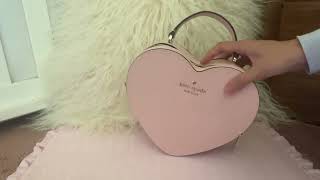 Whats in my Kate Spade Heart Bag What Fits [upl. by Twelve]