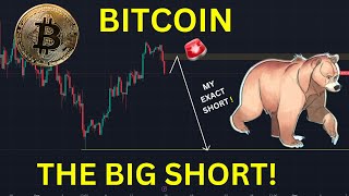 BITCOIN  MY SHORT SETUP btc crypto [upl. by Enelcaj]