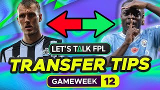 FPL TRANSFER TIPS GAMEWEEK 12 Who to Buy and Sell  FANTASY PREMIER LEAGUE 202324 TIPS [upl. by Morrell]