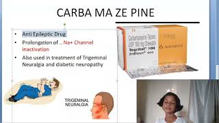 Medicine 1124 Carbamazepine Anti Epileptic Seizures Trigeminal Neuralgia Pain Mechanism [upl. by Maleeny]