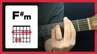 Learning to play Fm F sharp minor chord [upl. by Derek]