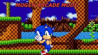 MUGEN Arcade Mode With CvTW Sonic [upl. by Valdis648]