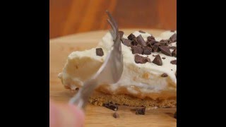 Nobake Banana Toffee Pie  REAL FAST FOOD [upl. by Obrien]