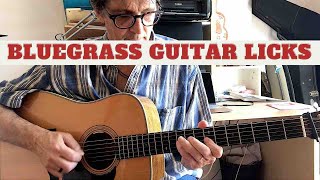 BLUEGRASS LICKS ON ACOUSTIC GUITAR  Flatpicking Guitar Lesson [upl. by Johannessen]