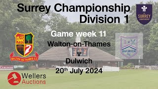 WOTCC v Dulwich Surrey Championship Week 11 21 07 24 [upl. by Fredrika]