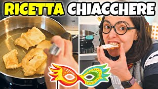 RICETTA CHIACCHERE CARNEVALE Come Fare Frappe Bugie e Crostoli [upl. by Lemcke]