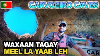 Waxaan tagay meel la yaab leh  Carvoeiro Caves Portugal [upl. by Ahsauqal]