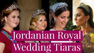 Tiaras at the Jordanian Royal Wedding Kate Middletons Lovers Knot Princess Beatrices York Tiara [upl. by Furie289]