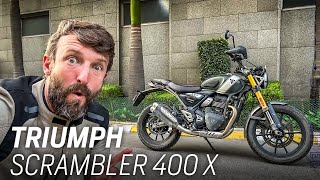 Delhi Ride 2024 Triumph Scrambler 400 X Review  Daily Rider [upl. by Neelak]