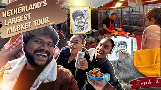 AMSTERDAM FOOD MARKET TOUR 🤩  Trying Stroop waffles amp kibbelling  Foodie Prabu [upl. by Nordine379]