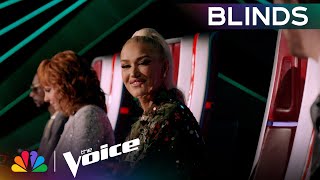 GORGEOUS Voice Tempts Coaches Bublé and Gwen To Turn Their Chairs  Voice Blinds [upl. by Eisor]