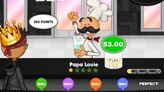 papa’s freezeria hd  unlocking papa louie  perfect day [upl. by Mylander]