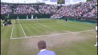 Janowicz smashes into the camera  Wimbledon 2014 [upl. by Dan]