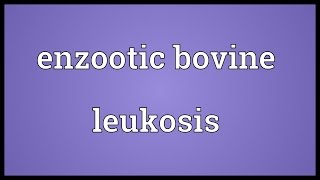 Enzootic bovine leukosis Meaning [upl. by Siobhan121]