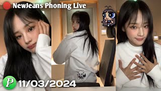 NewJeans Phoning Live 20240311 Minji Voice Call Full Sub [upl. by Eniamerej]