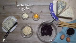 Arancini di riso nero con cuore fondente al gorgonzola [upl. by Nirik]