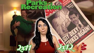 Parks and Recreation  REACTION  2x11 amp 2x12 [upl. by Lyndes]