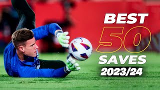 Best 50 Goalkeeper Saves 202324  HD 18 [upl. by Idelia]