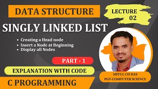 Singly Linked List Data Structure  Single linked list [upl. by Burford]