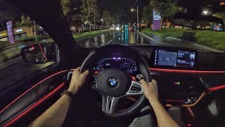 2023 BMW M5 Competition POV Night Drive 3D AudioASMR [upl. by Ayojal357]