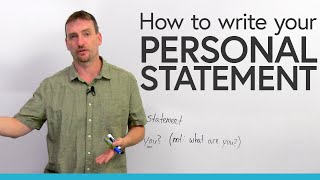 How to write a PERSONAL STATEMENT for university or college [upl. by Hornstein661]