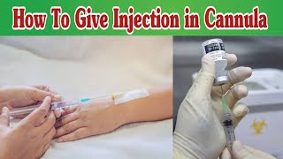 How To Give Injection in Cannula Easily at Home [upl. by Ynatirb307]