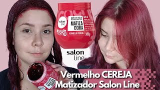 Máscara Matizadora Vermelho CEREJA da SALON LINE e COMPARAÇÕES com os outros tons [upl. by Eetak]