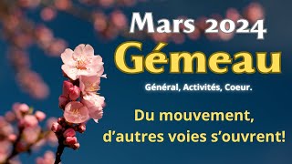 Gémeau Mars 2024 Du mouvement dautre voies souvrent🦉🗝 [upl. by Iht367]