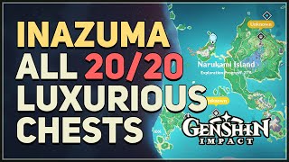 All 20 Inazuma Luxurious Chest Locations Genshin Impact [upl. by Aivatnuhs558]