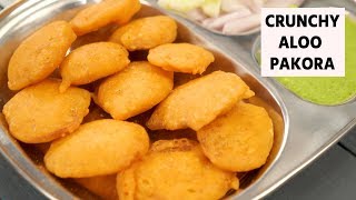 Crunchy Aloo Pakora  Easy Lockdown Street Style Recipes  CookingShooking [upl. by Maharva]