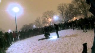 Boston University PD Officer Arrests Student at Snowball Fight [upl. by Yelsew]