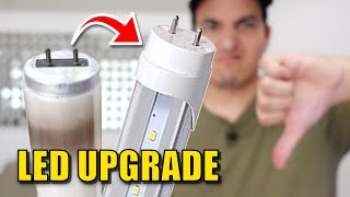 How to Change Long Light Bulbs  T12 Fluorescent Light Bulbs [upl. by Aynekat666]