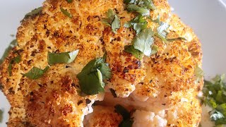 How to make Roasted Cauliflower in the oven at home easy and healthy recipe 🍃🥦🍃 [upl. by Jamieson]