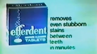 Efferdent Denture Cleaner Commercial 1970 [upl. by Aibos395]