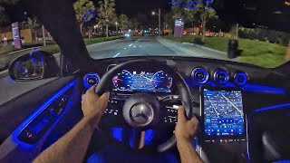 2022 MercedesBenz C300 4Matic POV Night Drive 3D AudioASMR [upl. by Aduh]