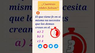 🤔 ¿Cuántas tildes faltan Test de ORTOGRAFÍA lenguaespañola eso ebau [upl. by Tiffany775]