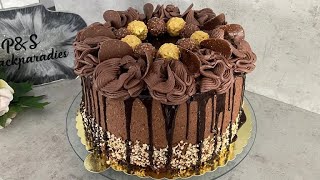 schnelle und leckere Ferrero Rocher Torte 😍 Ferrero Rocher cake PampS [upl. by Millan]