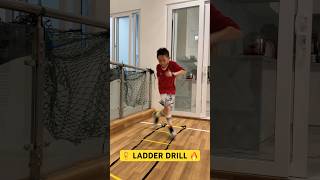 LADDER DRILL 🦶 FOOTWORK ⭐️ AGILITY ✨ SPEED 🔥 GET FASTER speedandagility exerciseathome [upl. by Risley]