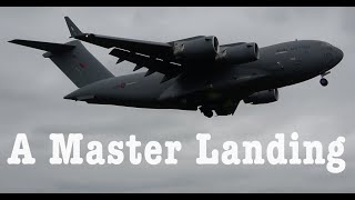 Watch a Boeing C17 Globemaster Landing at Brize Norton [upl. by Eanerb]