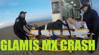 Glamis MX Dirt Bike Crash While Jumping  Imperial Sand Dunes California 2017 [upl. by Payton]