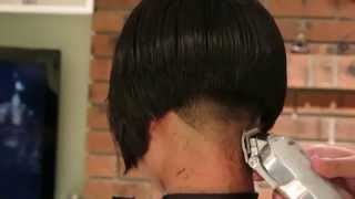 August Bob Haircut with buzzed nape [upl. by Carman]