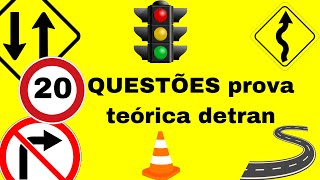 20 questões prova teórica detran 2024 [upl. by Hawkins]