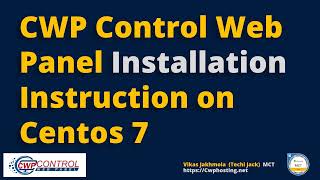 Cwp Control Web Panel Installation  Centos Web Cpanel  CWP Installation [upl. by Sirdi405]