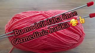 HAYRAN KALACAĞINIZ ÖRGÜ MODELİ ANLATIMLI ✅knittingdesign knittingpattern [upl. by Ynnad]