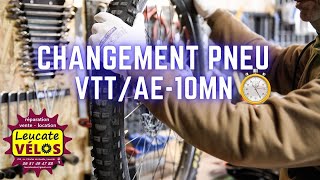 TUTO VTT changement pneu VTTAE par Leucate vélos  23 [upl. by Sholley731]