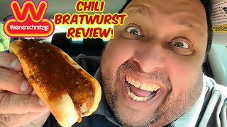 Wienerschnitzel NEW Chili BRATWURST Review [upl. by Aisenet]